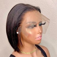 Perruques Courtes Bob en Cheveux Humains 13x6 Lisses comme des Baguettes Sans Colle HD Lace Front Wig Prêtes à Porter Lace Frontal Tressées Vietnamiennes En Promotion