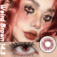 UYAAI Colored Contacts Lenses Black Natural Pupils Beauty 14.5mm Big Eyes Beauty Cosplay Contact Lens Brown Lenses for Dating