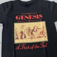 Vintage Genesis Band A Trick Of The Tail T Shirt Concert S to 5XL