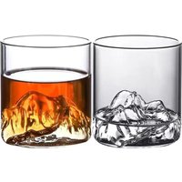 300ML Whiskey Glass Bar Multi-purpose Transparent Mountain Viewing Cup Glass Party Wine Glass High Value Water Cup