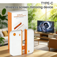 50M Type-C to HDMI Wireless Video Transmitter Receiver Extender TV Stick Dongle for PC Phone Laptop TV Monitor