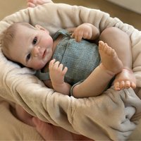 50cm Painted Elijah Bebe Reborn Boy With Full Body Vinyl Soft Touch Feeling Lifelike Real Newborn Baby Dolls