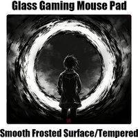 S-Singularity Nothingness Glass Gaming Mouse Pad Customized Pattern Tempered Smooth Game Desk Mat FPS Esports Office