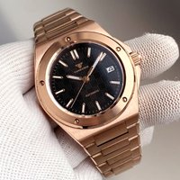 Rose Gold Tandorio 200M Diving 40mm Black Dial Lume NH35 Automatic Men Watch Sapphire Glass Stainless Steel Bracelet 2026
