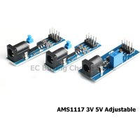 AMS1117 3V 5V ADJ Adjustable Step Down Buck Module 3.3V 5V Power Voltage Regulator Board with DC Jack Switch