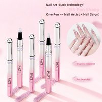 6 In 1 Multifunctional Cat Eye Nail Pen with Small Magnetic Bead Art Brush, for DIY Lovers & Entry Level Nail Training Essential