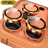 NNBILI Orange Metal Glass Camera Lens Protector for IPhone 17 Air 16 15 14 13 Pro Max Plus 17Air 16Pro 17 IPones Ring Lens Cover