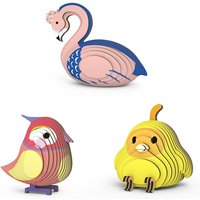 Multisize Children's Educational Paper Jigsaw Puzzle 3D Bird&Swan Series Small Animal Blocks DIY Handmade Toys Christmas Gift