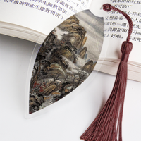 Landscape Painting Bookmarks Pretty Aesthetic Leaf Vein Bookmark Gift for Friends Students School Supplies