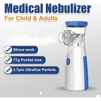 JUSTLANG Handheld Nebulizers Ultrasonic Atomizers Recharge Portable Mute Asthma Inhaler Mini Nebulizer For Adults Children