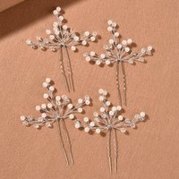 Fashion U-shaped Pin Metal Barrette Clip Hairpins Simulated Pearl Bridal Tiara Hair Accessories Wedding Hairstyle Design Tools