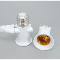 AC 100-240V E27 to E27 2-pin EU plug LED Bulb Lamp Adapter Lighting ABS Holder Base Connector Screw Light Socket Conversion 4A P