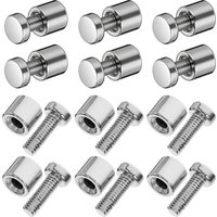 20 Sets Metal Standoff Screw For Picture Frames Wall Sign Mounting Hardware Glass Advertising Sign Fasteners Standoff Pins