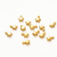 20Pcs 5x7mm Charms Pendant 14K/18K Gold Plated Brass Star Pendants for DIY Necklace Jewelry Making Accessories Wholesale