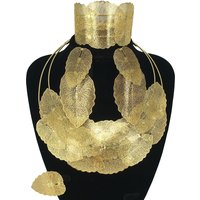 Fashion Jewelry Sets for Women African Nigerian Bridal Wedding Costume Jewelry Party Necklace Gift FHK16865