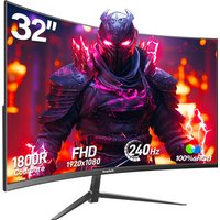 Gawfolk 32 Inch Ultrawide Curved Gaming Monitor, 1800R Curvature 240hz UWQHD, Curved Computer Screen with FreeSync,