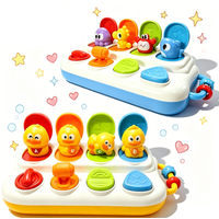 Pop Up Animals Montessori Toy Peekaboo Switch Button Box Color Sorting Enhance Logic and Motor Skills Educational Toy kids Gifts