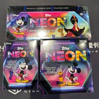 In Stock Original 2026 Topps Disney Neon Series Mega/Value Edition Box Minnie Mouse Buzz Lightyear Collection Card Surprise Toys