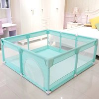 Expandable PE Material Baby Playpen with Ventilation Mesh-Extra-Large Non-Slip Safety Fence Modular Crawling Area Secure Indoor