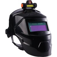 Automatisch abdunkelnde Schweißmaske mit Scheinwerfer, große Sichtfelder, Solar-Schweißhelm mit Sensoren, Schleifmaske für Lichtbogen-, WIG- und MIG-Schweißen
