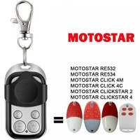 Newest MOTOSTAR CLICK 4M 4C CLICKSTAR 2 4 RE532 RE534 Garage Remote Control Clone 433.92MHz Fixed Code Gate Opener