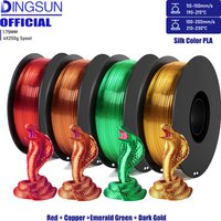 Silk PLA Filament 1.75mm for 3D Printer, Metal-Like Shiny Consumables250g/500g/1000g 1 Spool, Dimensional Accuracy +/- 0.02 mm