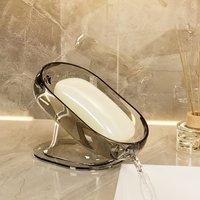 Modische und leichte Seifenschale – aus strapazierfähigem Kunststoff, oval geformt, geeignet für die Schlafzimmerdekoration.