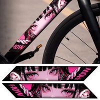 Bike Tube Frame Stickers Waterproof Decorative Protective Sticker for Mountain Bike Accessory