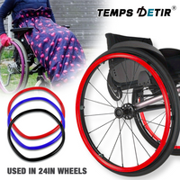 24In Wheelchair Wheel Protector, Manual Wheelchair Accessorie Multi-Color Silicone Push Handle Cover, Wheelchair Anti-Slip Cover