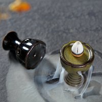 Black Mini Ceramic Backflow Incense Burner Portable Mountain Water Cone Incense Holder Reflux Cones censer Ornaments Home Decor