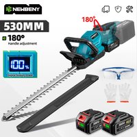 NewBeny Electric Hedge Trimmer Handle 180° Adjustment Lawn Mower Garden Landscaping Hedge Pruner Trimmer For 18-21V Battery