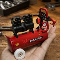 OGRC Mini Air Compressdr RC Simulate Decoration Parts Desktop Static Decoration for 1/10 RC Crawler Axial SCX10 Traxxas TRX4 6