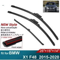 Double Rubber Car Wiper Blades for 2015-2020 BMW X1 F48 Front Rear Windshield Wipers Accessories 2015 2016 2017 2018 2019 2020