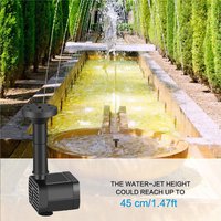 Solar Powered Fountain Water Pump Solar Fountain for Bird Bath Ponds Garden Fish Tank Solar Fountain Pond Pump Kit with Nozzles