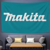 M-Makitas Tool Logo Flags Flags for Room, Bedroom, Home, Outdoor, Wall Hanging, Concert Print, Background Decor