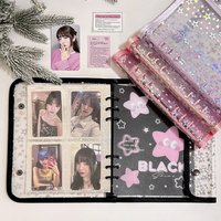 Kawaii A5 Binder Photo Album Loose-leaf Idol Pictures Storage Photo Holder School Office Stationery Waterproof Photocard Holder
