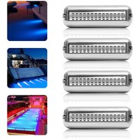1/2/4 Pcs 42 LED Waterproof Marine Boat LED Light Underwater Pontoon Transom Lamp Yacht Cabin Deck Tail Lights Accessories