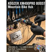 AliExpress KOOZER XM490PRO BOOST MTB Hub 148x12 110x15mm Steel Shaft Sealed Bearing 6 Pawls 72 Clicks Bicycle Rear Hub 28 32 Holes