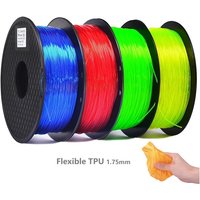 Flexibles Filament TPU 1,75mm 1kg 3D-Filament TPU-Druck Kunststoff material transparentes Filament leuchtet für 3D-Drucker Filamento