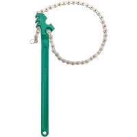 B08B-Sturdy Adjustable Heavy Duty Ratchet Chain Oil Filter Wrench Reversible Chain Style Pipe Mount Wrench 16 Inch