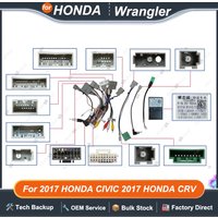 Car 16pin Wiring Harness Adapter Canbus Box For 2017 HONDA CIVIC 2017 HONDA CRV Android Radio Power Cable HD-RZ-06
