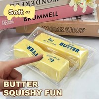 HefengCL Simulated Butter Block Sensory Toy Slow Rebound Stress Relief Office Toy Stretchable Party Gift