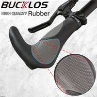 BUCKLOS MTB Handlebar Grips Ergonomics Sheep Horn Sub Bike Handle Shockproof MTB Cuffs Extended Bar End Bicycle Grip