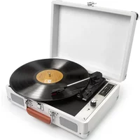 Vintage Handheld Vinyl Record Player, Turntable Three Speed Adjustable Bluetooth 5.0 Cube Sound Output tocadiscos проигрыватель