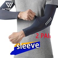 AliExpress WRELS 2Pairs Ice Silk Sleeves Breathable UV Protection Cooling Hiking Arm Sleeves Basketball Cycling Running Outdoor Sport Sleeves
