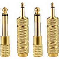 3.5mm to 6.35mm Audio Adapter Converter 1/8" TRS Plug to 1/4" Jack 3.5mm Female to 6.35mm Male Stereo Headphone Cable Connector