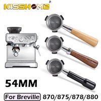 54mm Coffee Bottomless Portafilter For Breville 870 878 880 Replacement Filter Basket Naked Barista Tools Espresso Accessories