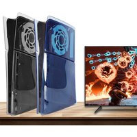 Transparent Faceplate for PS5 SIim Disc Edition, Anti-Scratch Dustproof Cover P5 SLIM Clear Case Plates Replacement Shell