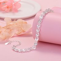 New Popular Designer 925 Sterling Silver Lathes Carved Pattern Bracelets for Women Fashion Jewelry Wedding Party Holiday Gifts