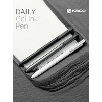 Kaco DAILY Gel Ink Pen 0.5mm Fine Point, Retractable Metal Clip ABS Writing Pens School Teacher Gift Student Stationery Supplies